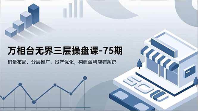 （16769期）万相台无界三层操盘课-75期，销量布局、分层推广、投产优化，构建盈利店铺系统-优优云网创