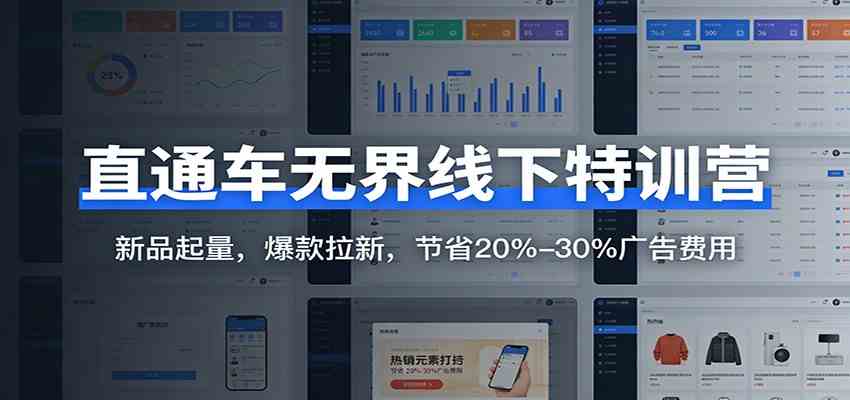 直通车无界线下特训营：新品起量，爆款拉新，节省20%-30%广告费用-优优云网创