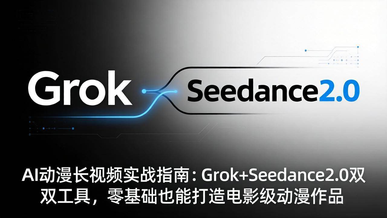 （18153期）AI动漫长视频实战指南：Grok+Seedance2.0双工具，零基础也能打造电影级动漫作品-优优云网创