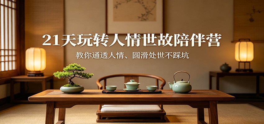 21天玩转人情世故陪伴营：教你通透人情、圆滑处世不踩坑-优优云网创