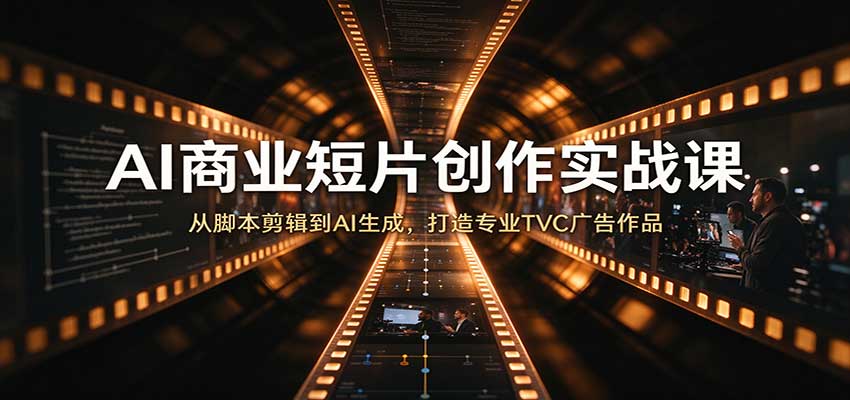 AI商业短片创作实战课：从脚本剪辑到AI生成，打造专业TVC广告作品-优优云网创