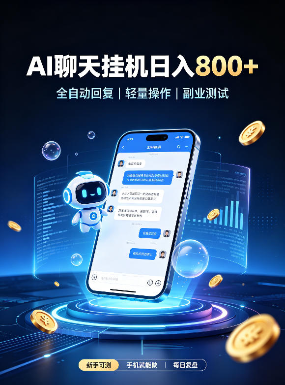 AI聊天挂G项目，日入800+，适用个人副业，工作室矩阵操作，无需真人实时值守【揭秘】-优优云网创