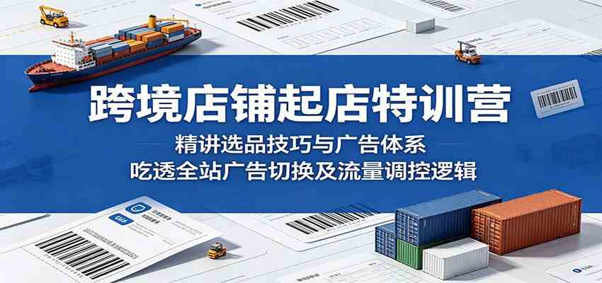 跨境店铺起店特训营：精讲选品技巧与广告体系，吃透全站广告切换及流量调控逻辑-优优云网创