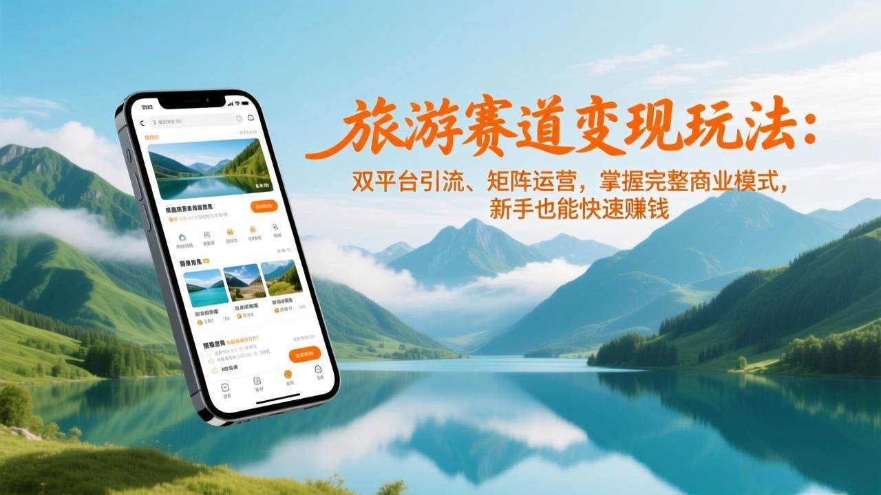 (17153期)旅游赛道变现玩法:双平台引流、矩阵运营,掌握完整商业模式,新手也能快速赚钱-优优云网创