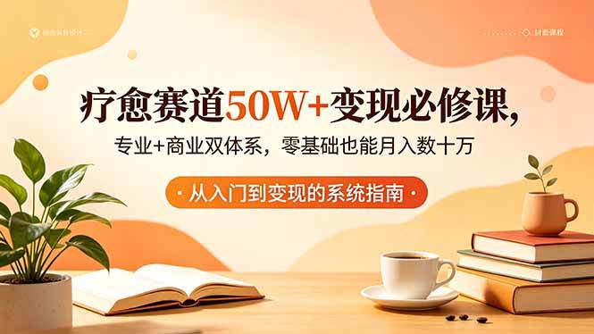 （18523期）疗愈赛道50W+变现必修课，专业+商业双体系，零基础也能月入数十万-优优云网创